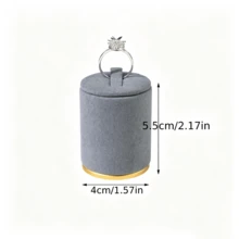 Multi-Size Cylindrical Velvet Ring Display Stand, Layered Display Prop For Live Streaming And Photography, Non-Slip Ring Storage Rack, Home Storage Decor - Same Style In Multiple Colors and Sizes - View 18