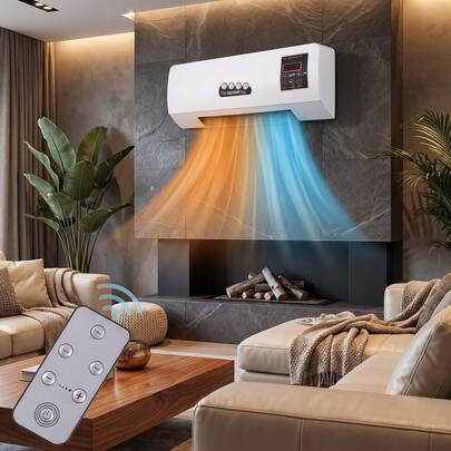 Small Heater Portable Wall Mounted Nature Wind Hot Heater Fan For Bathroom Bedroom Wall Mounted Heater Wall Mounted Heater Fan