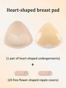 2pcs Heart-Shaped Bra Pads, Invisible Non-Slip Design, Fillable Space, Suitable For Shirts, Lingerie And Daily Swimwear, Applicable For Various Occasions Including Weddings, Formal Events And Daily Commute. Triangle Shaped Breast Pads, Used For Bras And Bikinis. - Multi-color - View 13