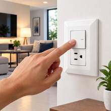 Paquete de 3 Interruptor con Receptáculo para Pared Modelo ZN113 – Diseño Práctico y Moderno - Estrella - Ver 4