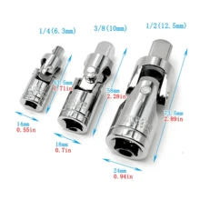 Practical Socket Adapter Set, Socket Adapter Tool, 1/4" 3/8" 1/2" 3-Piece Accessory - 3PCS 1SET - View 6
