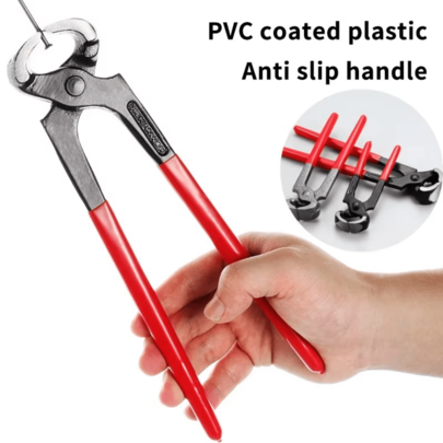 Pinza a morsetto singolo da 10 pollici in acciaio al carbonio, crimpatrice, estrattore di chiodi, taglierina, pinzatrice, attrezzo per riparazione automobilistica