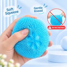3-Color Pattern Soft Touch Ball, Soft Elastic Spiky Round Ball, Fun Sensory Educational Toy, Random Color Desktop Toy, Party Gift - Multicolor - View 8