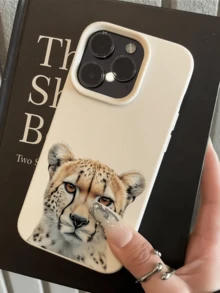 1件 白色豹仔個性化 TPU 防震全包覆手機殼，適用於 Apple 18 17 16 15 14 13 12 11 Pro Max Air 及系列 - 彩色 - 查看 4