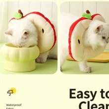 Apple-Shaped Pet Elizabeth Collar, Soft Head Cover For Cats And Dogs, Anti-Licking Anti-Biting Shame Collar, Post-Surgery Beauty Protective Shield - Multicolor - View 8