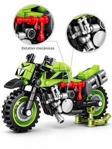 Kids Block Motorcycles - Green - View 10