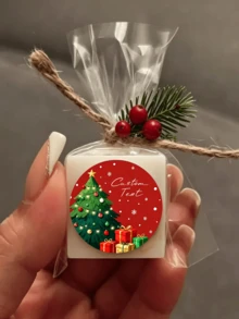1/30/90/160 buah Stiker Bulat Elemen Natal yang Dapat Disesuaikan, Berbagai Ukuran, Sempurna untuk Undangan, Amplop, Toples, Baki Pajangan, Kotak Penyimpanan, Hadiah Ideal untuk Orang Tua, Teman, Pasangan, Tamu, Cocok untuk Natal, Pesta, Ulang Tahun, Hari Jadi - Multiwarna 1 - View 4