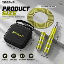 Tali Lompat MOGOLD Pro – Pegangan Aluminium yang Dapat Ditarik, Panjang yang Dapat Disesuaikan dengan Cepat, Bantalan Ganda untuk Lompatan Cepat & Halus, Tas Travel Ukuran Saku - T35WQ - View 7