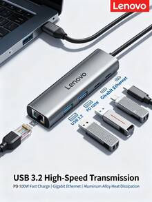 Lenovo USB 3.0 Hub 1-To-4 Expansion Dock H1-U03 Max Laptop USB Extender Universal High-Speed Data Transfer Hub Adapter - View 1