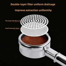 51mm/53mm/58mm Coffee Filter, Espresso Double Water Separation Mesh, Sintered Coffee Filter, Barista Filter, School Supplies, Back To School - Silver - View 4