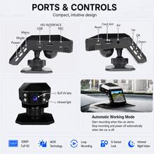 1080P Full HD Dash Cam | 1080P High Definition Recording, G-Sensor Collision Detection Protection, Motion Detection, Loop Recording - A - View 3
