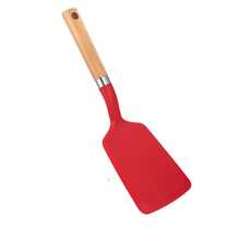 1pc/2pcs Heat-Resistant Wooden Handle Silicone Spatula, Tamagoyaki Spatula, Steak Spatula, Fish Spatula, Cooking Spatula, Salad Spatula, Non-Stick Pan Spatula, Cooking Spatula Spoon, Kitchen Cooking Tool - View 11