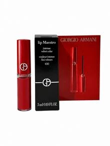 Lipstik Giorgio Armani Mini Lip Maestro Intense Velvet Color # 400-3 ML / 0.1 Oz (Minimum/Kecil/Ukuran Sampel/Ukuran Perjalanan) - Merah - 3ml - View 4