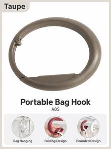 1 buah Gantungan Meja Portabel Multifungsi, Rak Gantung Tepi Meja untuk Tas Tangan, Gantungan Penyimpanan Tas/Kunci/Earphone, Desain Mini Ringan Hemat Ruang, Cocok untuk Kantor, Ruang Belajar, Rumah, dan Berbagai Skenario - MultiWarna - View 9