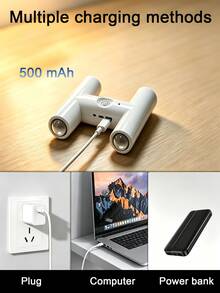 1pc, 2pcs H-Shaped Magnetic USB Rechargeable Motion Sensor Wall Light, Drill-Free Color Changing RGB LED Ambient Night Light, Auto On/Off Wireless Sensing Decorative Lamp, Suitable For Hallway Bedroom Stairs Closet Cabinet - Multicolor - View 7