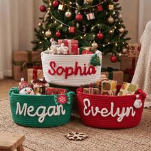 Personalized Christmas Gift Basket, Christmas Party Gift Basket, Holiday Decoration Gift, Christmas Decoration Basket, Christmas Gift - Multicolor - View 5