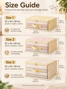 1pc Floral Print Foldable Storage Box, Mesh Visible Clothing Storage Bin With Handle, Stackable Zippered Wardrobe Storage Bucket, Suitable For Bedding, Bedroom And Dorm Home Organization - Multicolor - View 4