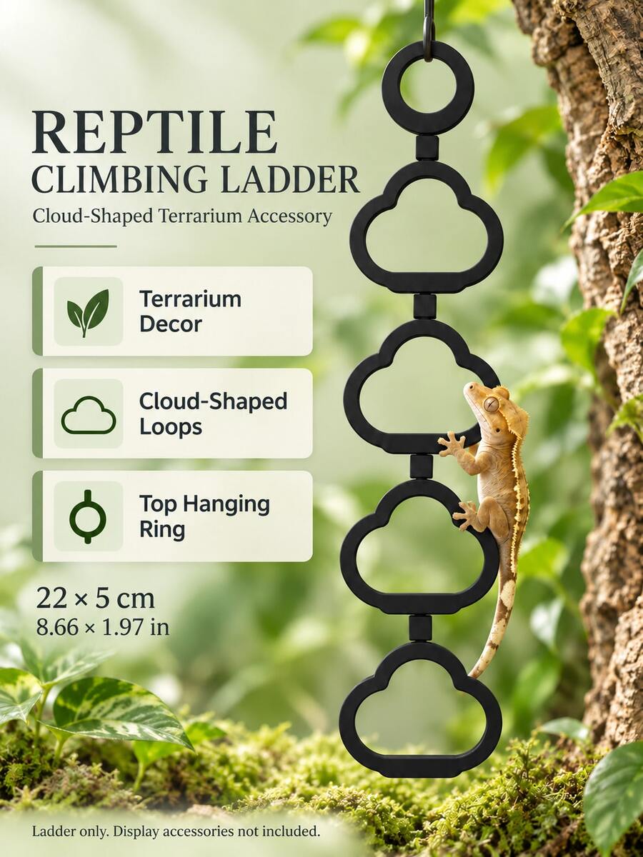 Cloud-Shaped Reptile Climbing Ladder, Hanging Terrarium Accessory For Habitat Decoration - View 1