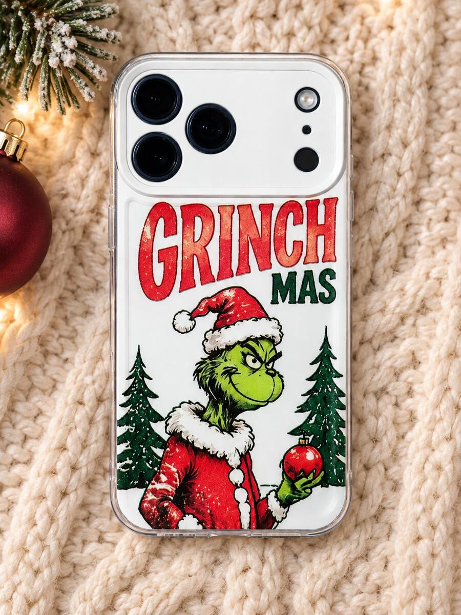 The Grinch بطانية هاتف عيد الميلاد من مادة TPU بنمط شخصيات كرتونية، غلاف واقي متوافق مع موديلات آيفون 18/17/16/15/14/13/12/11 برو ماكس بلس، تصميم طباعة عطلة جرينشماس سانتا كلوز مع نمط شجرة عيد الميلاد، اكسسوارات هاتف وهدية عيد الميلاد - متعدد الألوان - مشاهدة 1