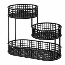 1pc 3-Tier Metal Fruit Basket Rack, Space-Saving Kitchen Countertop Storage Shelf, Modern Metal Wire Fruit Vegetable Snack Bread Storage Rack, Suitable For Kitchen Pantry Dining Room, Home Decor Housewarming Christmas Gift - Multicolor - View 9