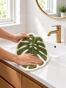 Leaf-Shaped Microfiber Absorbent Towel With Hanging Ring, Fashionable Bathroom And Kitchen Hand Towel, Perfect Gift For Mother's Day And Holidays - Multiple Styles and Colors - View 10