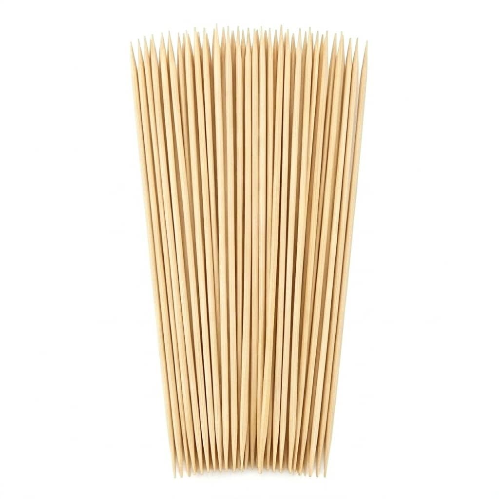 Brochetas de Bambú 3mm * 20cm, Palillos de Brocheta para Parrilla BBQ - Ver 1