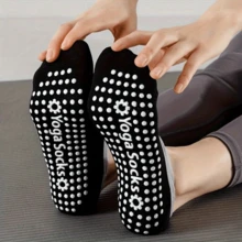 6 Pairs Versatile Yoga Socks For Women - 6 Color Variety With Non-Slip Silicone Grips, Breathable Perfect For Pilates/Floor Work/Ballet - Multicolor - View 9