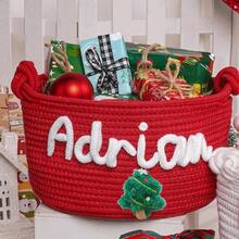 Personalized Christmas Gift Basket, Christmas Party Gift Basket, Holiday Decoration Gift, Christmas Decoration Basket, Christmas Gift - Multicolor - View 33