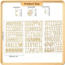 6 buah Stiker Huruf Emas 3D, Stiker Huruf, Angka, dan Simbol Timbul Perekat Sendiri, Stiker Huruf 3D Metalik Mengkilap, Cocok untuk Scrapbooking, Pembungkus Kado, Kartu Ucapan, Jurnal, Dekorasi Kerajinan DIY - 6 buah - View 8