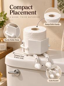 Ergonomic Toilet Paper Holder With Movable Mechanical Arm, Space-Saving Paper Towel Rack For Indoor Decor Enthusiasts And Housewives, Can Hold Paper Rolls And Small Items, Suitable For Bathroom Arrangement And Home Storage - Multicolor - View 3