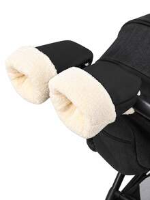 Korean Style Cartoon Multi-Functional Autumn/Winter Baby Stroller Handle Cover, Mommy Hand Protection Stroller Grip Sleeve, Universal Baby Stroller Accessory - Multicolor - View 6