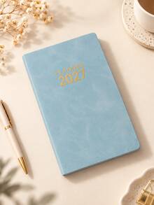 1PC 2027 Retro Marble Cover Planner, A6 Portable Size Design Student Notebook, Back-To-School Essential Stationery, Study Note Register - Multicolor - View 14
