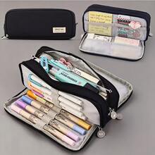 Multi-Layer Multi-Function Storage Bag With Dividers, Suitable For Women's Cosmetics, Makeup Tools, Student Pencils, Markers And Other Learning Supplies, Home Organization, Convenient For Travel, Best Gift Choice - View 2