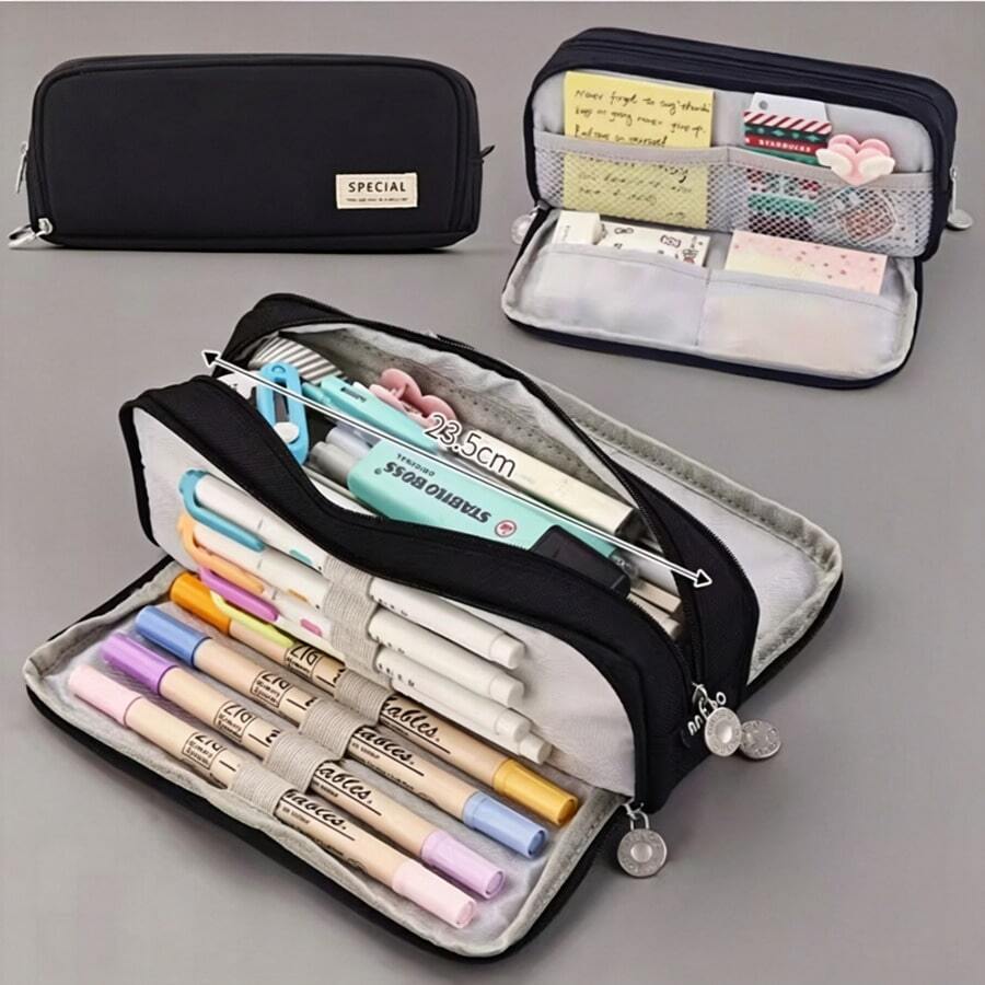 Multi-Layer Multi-Function Storage Bag With Dividers, Suitable For Women's Cosmetics, Makeup Tools, Student Pencils, Markers And Other Learning Supplies, Home Organization, Convenient For Travel, Best Gift Choice