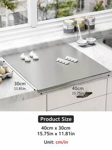 3pcs/1pc Stainless Steel Cutting Board, Heavy Duty Chopping Board, Convenient Double-Sided Stainless Steel Cutting Board For Meat, Fruit, Vegetable, Bread And Baking, Non-Slip Edge Cutting Board, Butcher Block, Cheese And Board, Thickened Anti-Mold, Suitable For Home And Restaurant Use, Easy To Clean With Water, Essential Kitchen Tool For Home Cooks And Cooking Enthusiasts, Kitchen Supplies, Suitable For Home, Dorm, Kitchen Tools, Perfect As Home Gift, Christmas Or Back To School Gift. - Silver - View 15