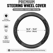1PC Universal Car Steering Wheel Cover, 15 Inch Premium PU Leather, Breathable Comfortable Grip, Durable & Sweat-Resistant, Stylish Diamond Stitch Car Interior Accessory For Sedan SUV Truck - Multicolor - View 9