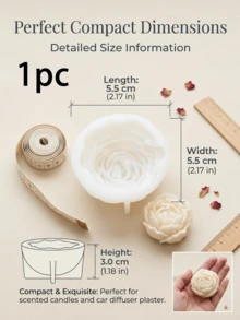 3D Flower Silicone Candle Mold, Flexible Easy Release Heat Resistant Non-Deforming, DIY Craft Making, Home Decor Ornament, Handmade DIY Enthusiast, Aromatherapy Candle Making Tool, Handmade Gift Casting Mold, Floral Shape Handmade Mold - Flower Mold - View 6