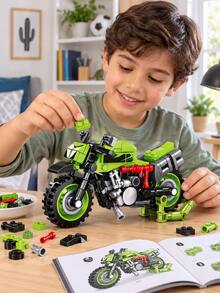 Kids Block Motorcycles - Green - View 11