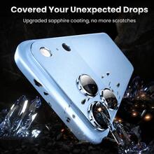 CASECOPS 3件組合金金屬相機鏡頭保護蓋，適用於 iPhone 18 Pro/18 Pro Max/17 Pro/17 Pro Max，9H 無縫貼合設計，防刮防指紋，全方位防刮防撞，高清鏡頭保留原相機畫質－冰川藍 - 藍色 - 查看 7