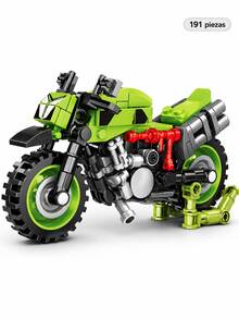 Kids Block Motorcycles - Green - View 12