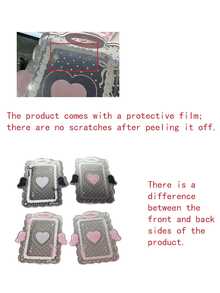Minimalist Design Heart Transparent Angel Polka Dot 3-Inch Card Holder, Girl Idol Photo Card Storage Pendant With Wavy Lace Bow, Fan Card Protective Sleeve Keychain, Suitable For Student ID, Meal Card, Bus/Metro Card And Access Card, With Bag Charm, Keychain, Wallet And Bank/Credit Card Storage Functions, Made Of Durable Plastic Material, Effectively Protects Idol Cards, Essential For Holidays, Travel And University Life - Multicolor - View 11