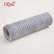 1/2 Roll Decorative Mesh Ribbon - 10 Inch X 30 Feet Per Roll, Metallic Foil Mesh Ribbon, Suitable For Wedding, Birthday, Halloween, Thanksgiving, Christmas, New Year DIY Gift Decoration And Home Decor - Multicolor - View 56