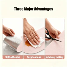 5pcs 5.9x23.62inch Wall Protection Film Geometric Arch Wall Panels, Self-Adhesive Semi-Circular Border Design, Multi-Color, Wipeable, For Bedroom, Living Room, Study, Easy Peel & Stick Removable - A - View 8