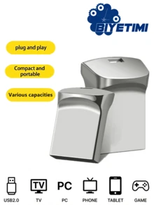 Biyetimi Usb Flash Drive 128GB Super Mini Metal Pen Drive High Speed Memory Stick 64GB U Disk Pendrive 2.0 Memory Usb - View 1
