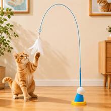 1pc Cat Teaser Wand With Bell, Simulates Hunting To Burn Energy, Suitable For Cats Of All Ages - Multicolor - View 5