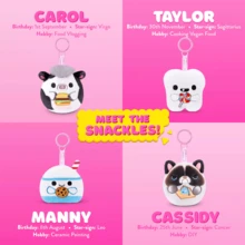 ZURU Greedy Pooka Series Plush Pendant Blind Box, Cute Animal Snack Theme Figurine, Random Style Collectible Gift - Pink - View 1