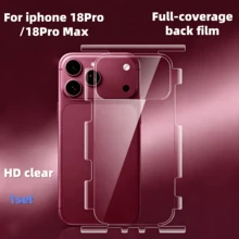 1 miếng dán bảo vệ mặt sau điện thoại Hydrogel mờ phủ toàn màn hình cho Apple 18 Series, phù hợp cho Apple 18 Pro / 18 Pro Max / 17 / 17 Pro / 17 Pro Max / Air Series, dán lưng tràn viền khung, siêu mỏng, chống rơi, miếng dán mềm - Trong sáng - Xem 5