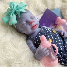 13 Inch Lovely Reborn Realistic Silicone Doll Emit Fluorescence Reborn Baby Doll Toy For Birthday Gifts Anatomically Accurate - Silicone Girl - View 3