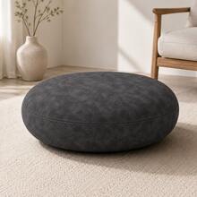 Modern Round Floor Pillow – Soft-Touch Matte Fabric Cushion For Living Room, Patio, And Kids' Play Areas - Dark Grey - View 1