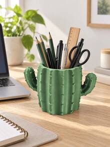 Cactus Pen Holder Niche Healing Style Desktop Storage Bucket Office Organizer Creative Decor - View 3